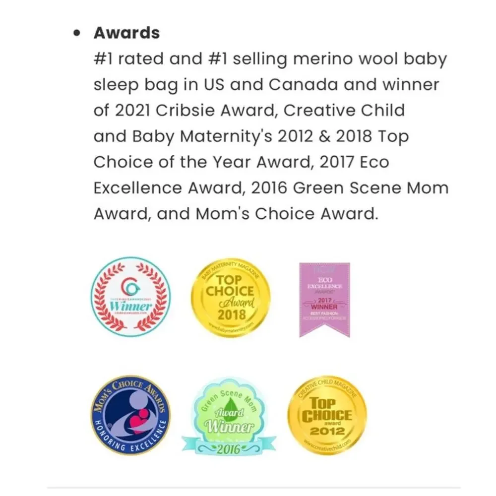 Woolino 4 Season Ultimate Baby Sleep Bag Merino Wool Organic Cotton Size 2-24M - Picture 4 of 10